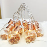 Lichterkette mit 10 LED-Birnen – Feenlampe für Terrasse, Party, Hof, Garten, Hochzeit, Heimdekoration, Nachtlicht